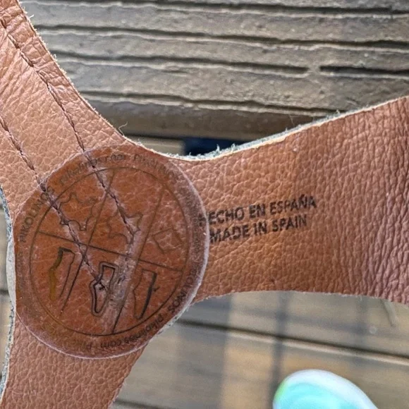 PIKOLINOS Blue Ocean Multi Cutout Leather T-Strap Flat Sandals sz 42 11.5-12 EUC - Picture 9 of 12